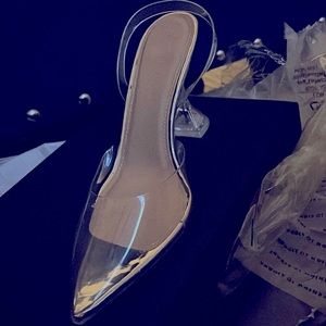 Fashion to Figure Clear Pyramid heels